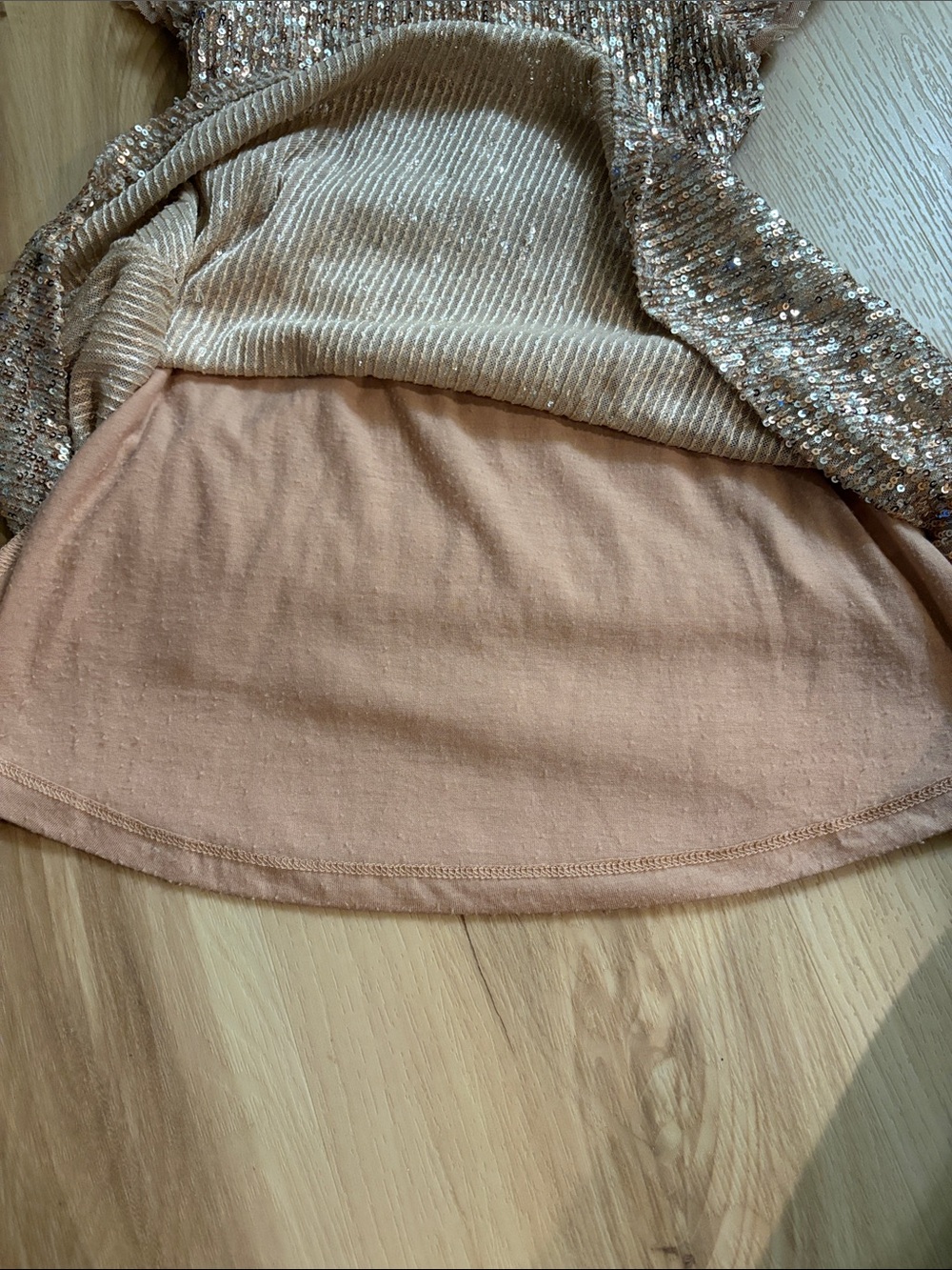 Zara Girls Sparkle Gold Sequin Kids Dress - Picture 4 of 5
